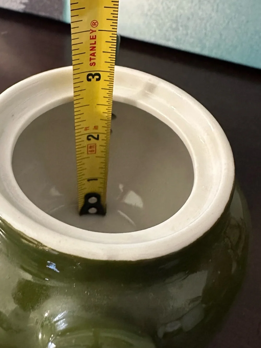 Olive Green Ceramic mini Teapot